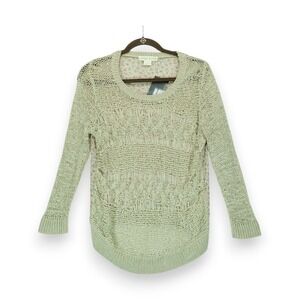 NWT Staring At Stars Top Shirt Womens Size Medium Sheer Long‎ Sleeve